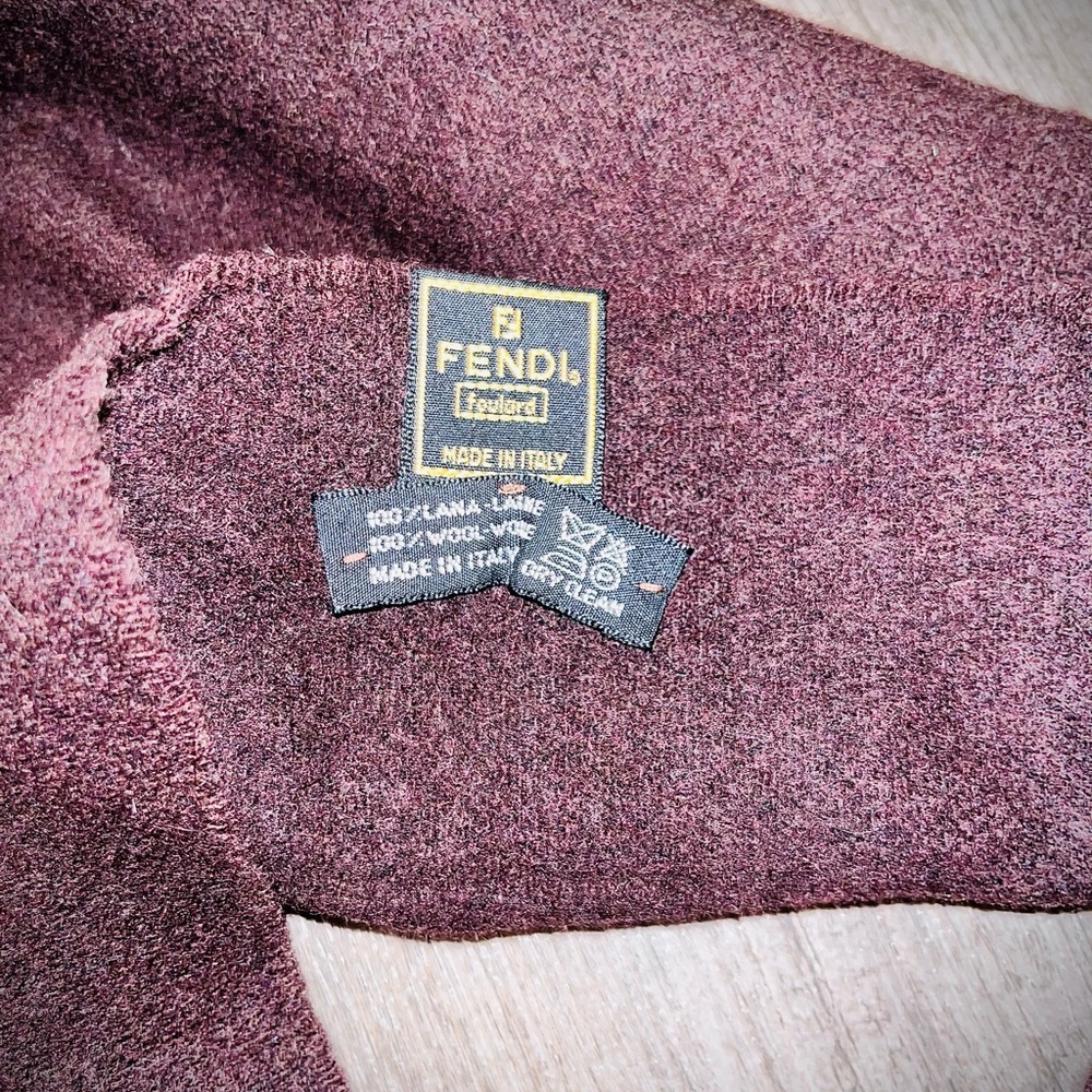 FENDI Men’s Wool Logo Scarf - Picture 4 of 5